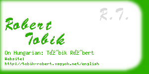 robert tobik business card